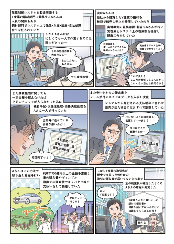 社内不正、情報漏洩などに関する漫画のサムネイル画像