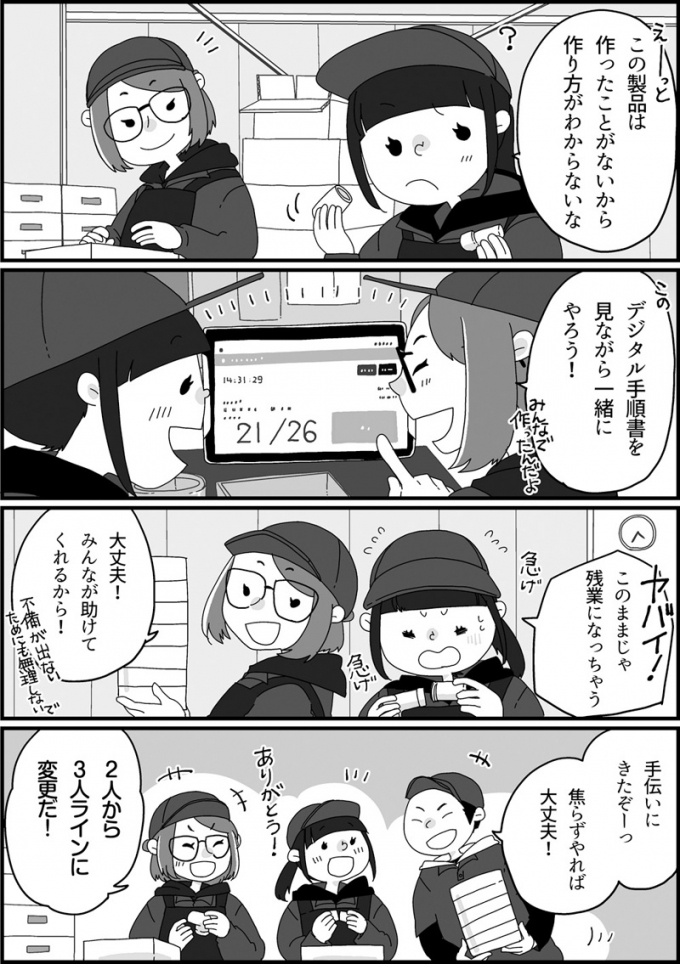 ミズタニバルブ工業株式会社様　求人4コマ漫画　第3弾のサムネイル画像