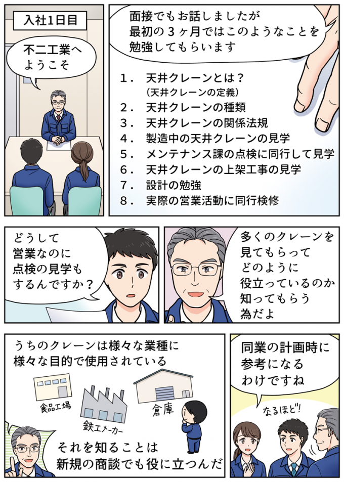 不二工業様　求人採用サイト掲載漫画第2弾（営業部編）のサムネイル画像