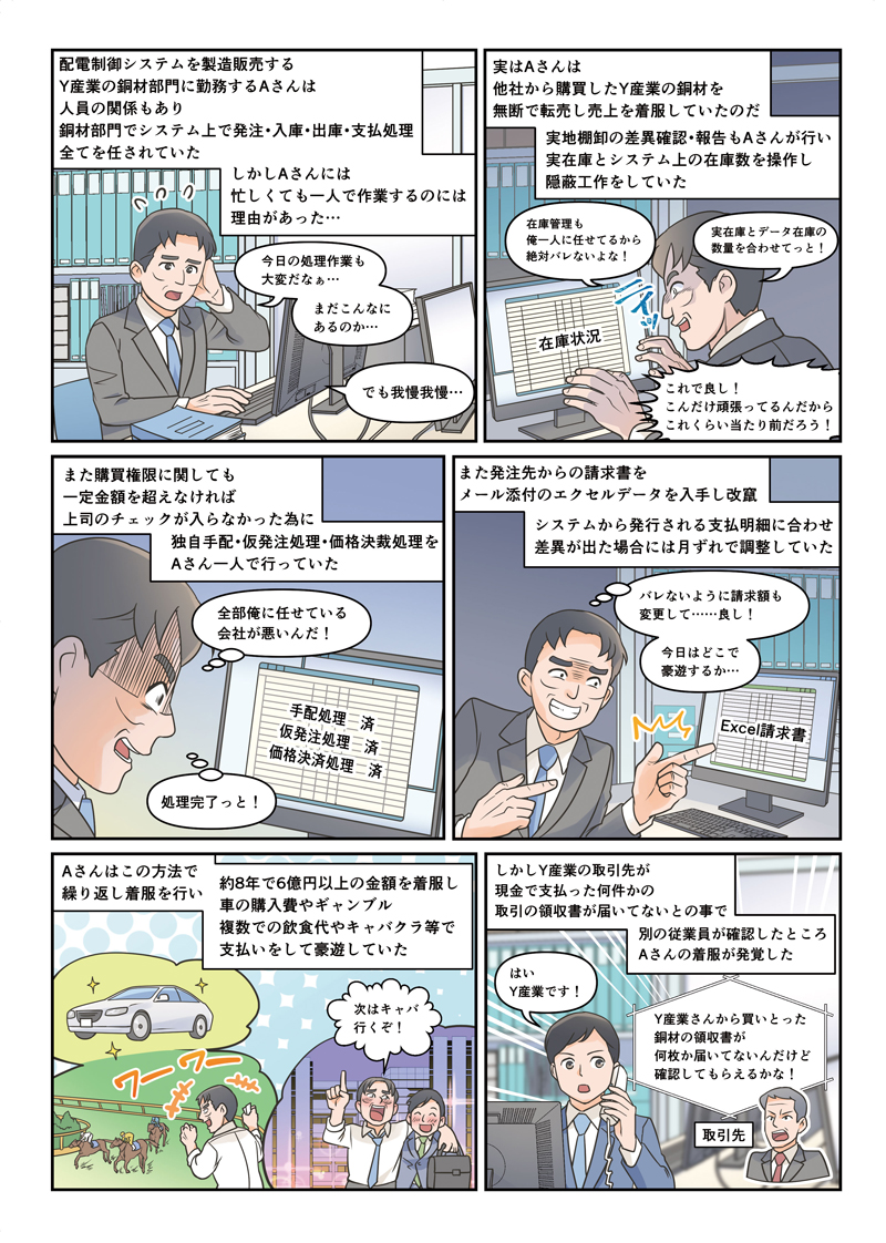 社内不正、情報漏洩などに関する漫画[画像1]