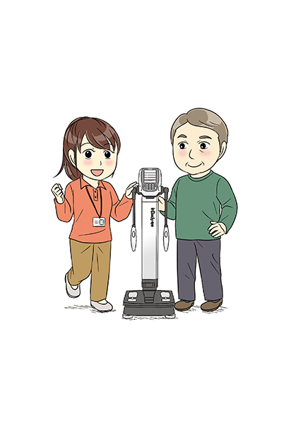 InBody測定器を紹介する漫画とカットイラスト[画像1]