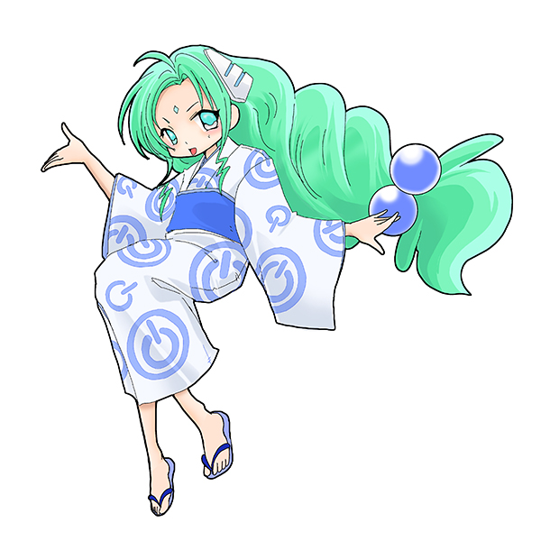 サーバーフェアリー シン＆しん7月壁紙用イラスト[画像1]